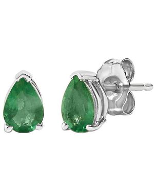 Haus of Brilliance Colourful Gemstones 14K 0.80 Ct. Tw. Emerald Stud Earrings - Green