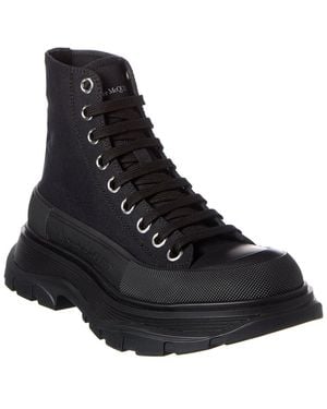 McQueen Tread Slick Canvas Boot - Black