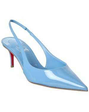 Christian Louboutin Miss Z 60 Patent Slingback Pump - Blue