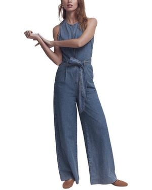 Boden Sleeveless Denim Jumpsuit - Blue