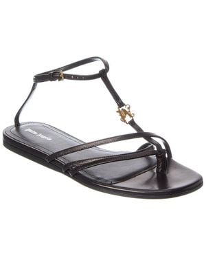 Palm Angels Lategram Leather Sandal - Metallic