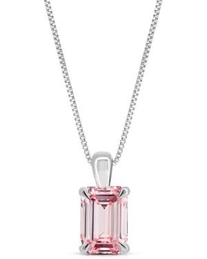 Amairah 14K 1.00 Ct. Tw. Lab-Grown Diamond Solitaire Pendant Necklace - Pink