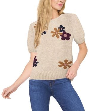 Cece Groovy Flower Pullover - Blue
