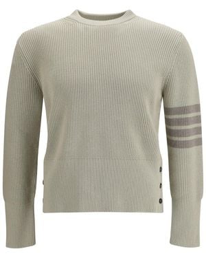 Thom Browne 4-Bar Jumper - Grey