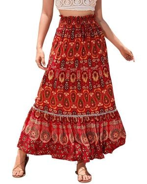 ENJOY PETRA Midi Skirt - Red