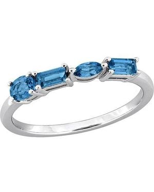 Rina Limor 0.73 Ct. Tw. Topaz Anniversary Band Ring - Blue