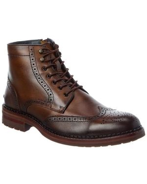 Johnston & Murphy Connelly Wingtip Leather Boot - Brown
