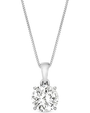 Amairah 14K 3.00 Ct. Tw. Lab-Grown Diamond Solitaire Pendant Necklace - Metallic