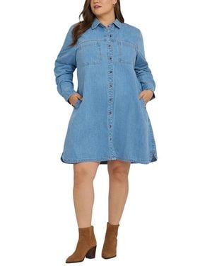 NYDJ Plus Reese Dress - Blue
