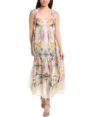 Marchesa Ramie Sleeveless Maxi Dress - Natural