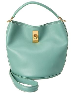 Celine Teen 16 Leather Bucket Bag - Green