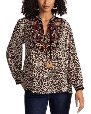 Johnny Was Deidre Silk Blouse - Multicolour