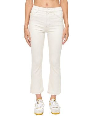 Pistola Lennon Sand Stone Crop Boot Jean - White