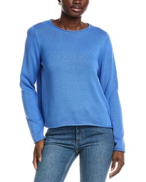 Eileen Fisher Jewel Neck Sweater - Blue