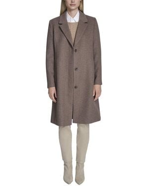 Cole Haan Slick Wool-Blend Coat - Grey