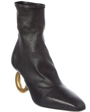 Ferragamo Adhar Leather Bootie - Black