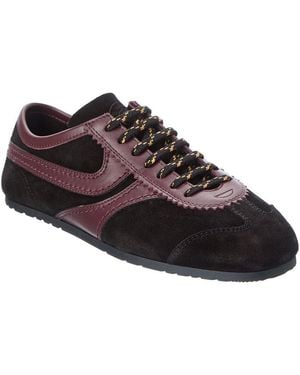 Dries Van Noten Suede & Leather Sneaker - Brown
