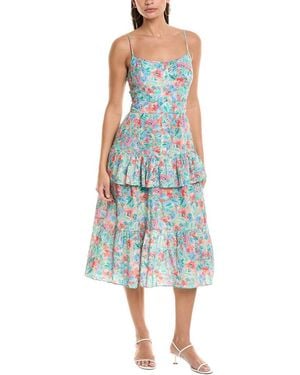 Shoshanna Betta Midi Dress - Blue