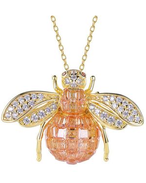 Suzy Levian CZ Jewelry Suzy Levian Cz Bumble Bee Necklace - White