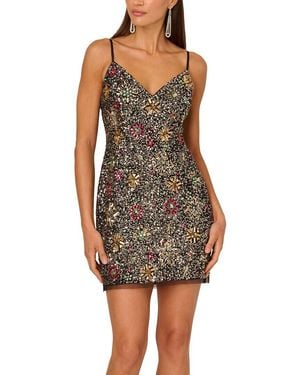 ADRIANNA EVE Embellished Mini Dress - Black