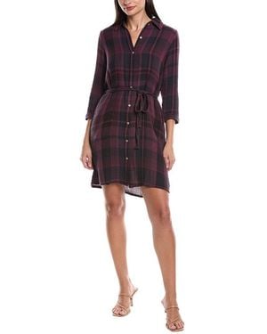 Michael Stars Polly Gauze Shirtdress - Purple