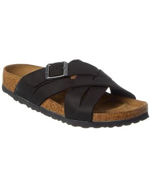Birkenstock Lugano Narrow Leather Sandal - Brown