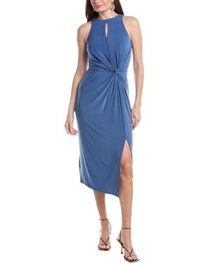 Laundry By Shelli Segal Jersey Halter Draped Dress Matte Jersey - Blue