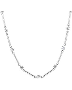 Jewels by Viomo 14K 2.01 Ct. Tw. Diamond Bar Necklace - Metallic