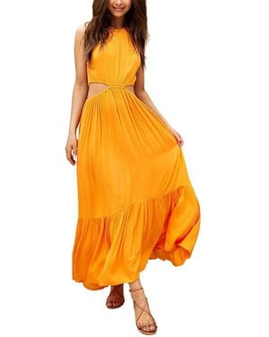 DELI S Delli.S Sleeveless Solid Maxi Dress - Orange