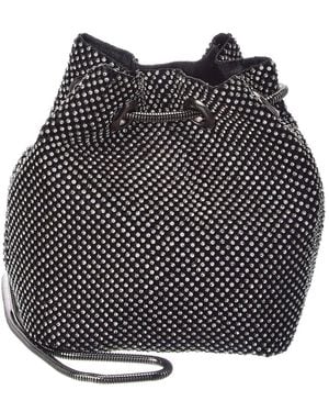 Rene Ruiz Allover Crystal Bucket Bag - Black