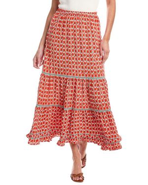 Max Studio Tiered Midi Skirt