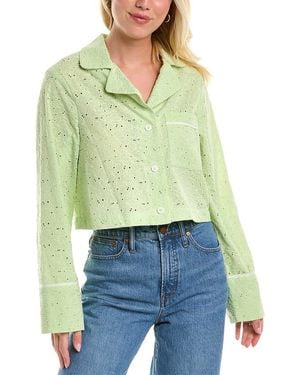 10 Crosby Derek Lam Easton Pyjama Blouse - Green