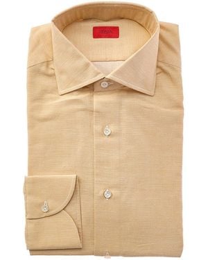 Isaia Silk-Blend Dress Shirt - Natural
