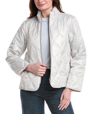 Sam Edelman Stand Collar Bomber Jacket - Grey