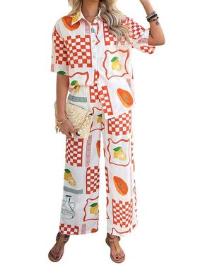 Luna Tuccini 2Pc Shirt & Pant Set - White