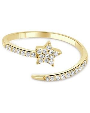 Sabrina Designs 14K 0.19 Ct. Tw. Diamond Wrap Star Ring - Metallic