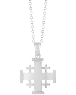 Reiss 14k Jerusalem Cross Necklace - White