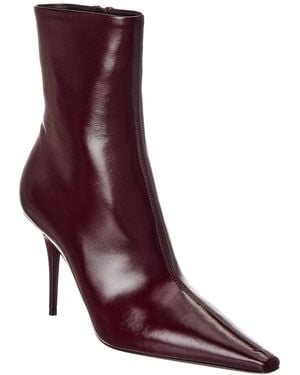 Saint Laurent Ashley 90 Leather Boot - Purple