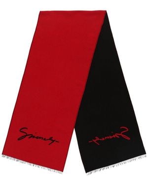 Givenchy Wool & Silk-blend Signature Scarf - Red