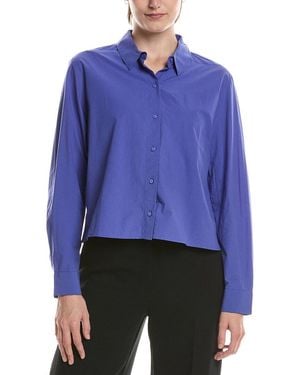Eileen Fisher Classic Collar Shirt - Blue