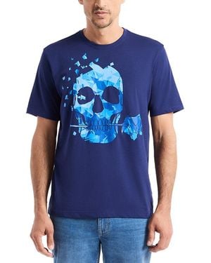 Robert Graham Tile Skull Knit T-shirt - Blue