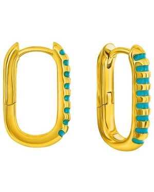 Donatello Gian Hoop Earrings - Yellow