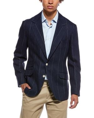 Brunello Cucinelli Linen Blazer - Blue