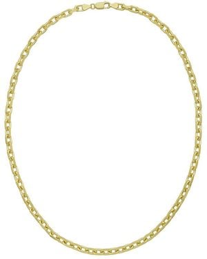 Italian Silver Italian Over 5Mm French Cable Chain Necklace - Metallic