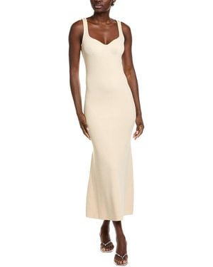 Endless Rose Sweetheart Neckline Knit Maxi Dress - Natural
