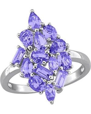 Rina Limor 2.03 Ct. Tw. Tanzanite Cluster Cocktail Ring - Blue