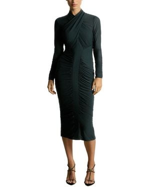 Reiss Myla Ruched Bodycon Midi Dress - Black