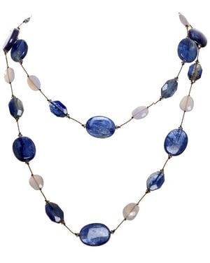 Margo Morrison Kyanite Combination, Chalcedony Necklace - Blue