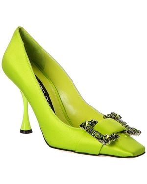 Sergio Rossi Sr Twenty 90 Satin Pump - Yellow