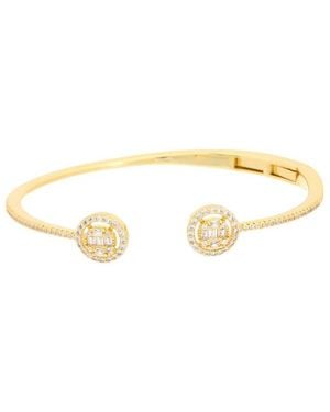 Juvell 18K Plated Cz Bangle Bracelet - Metallic
